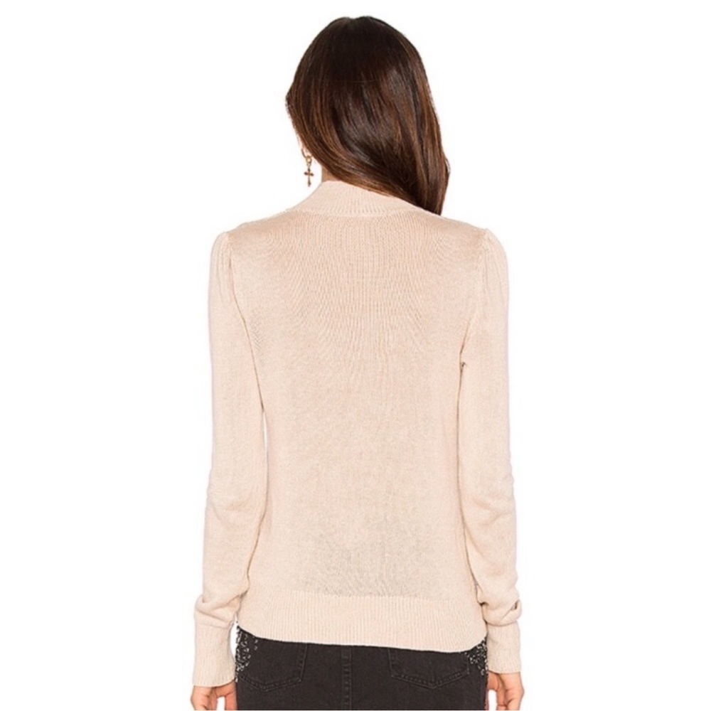Free People Time after time sweater XS mock neck open‎ knit detail ribbed trim - Picture 8 of 10
